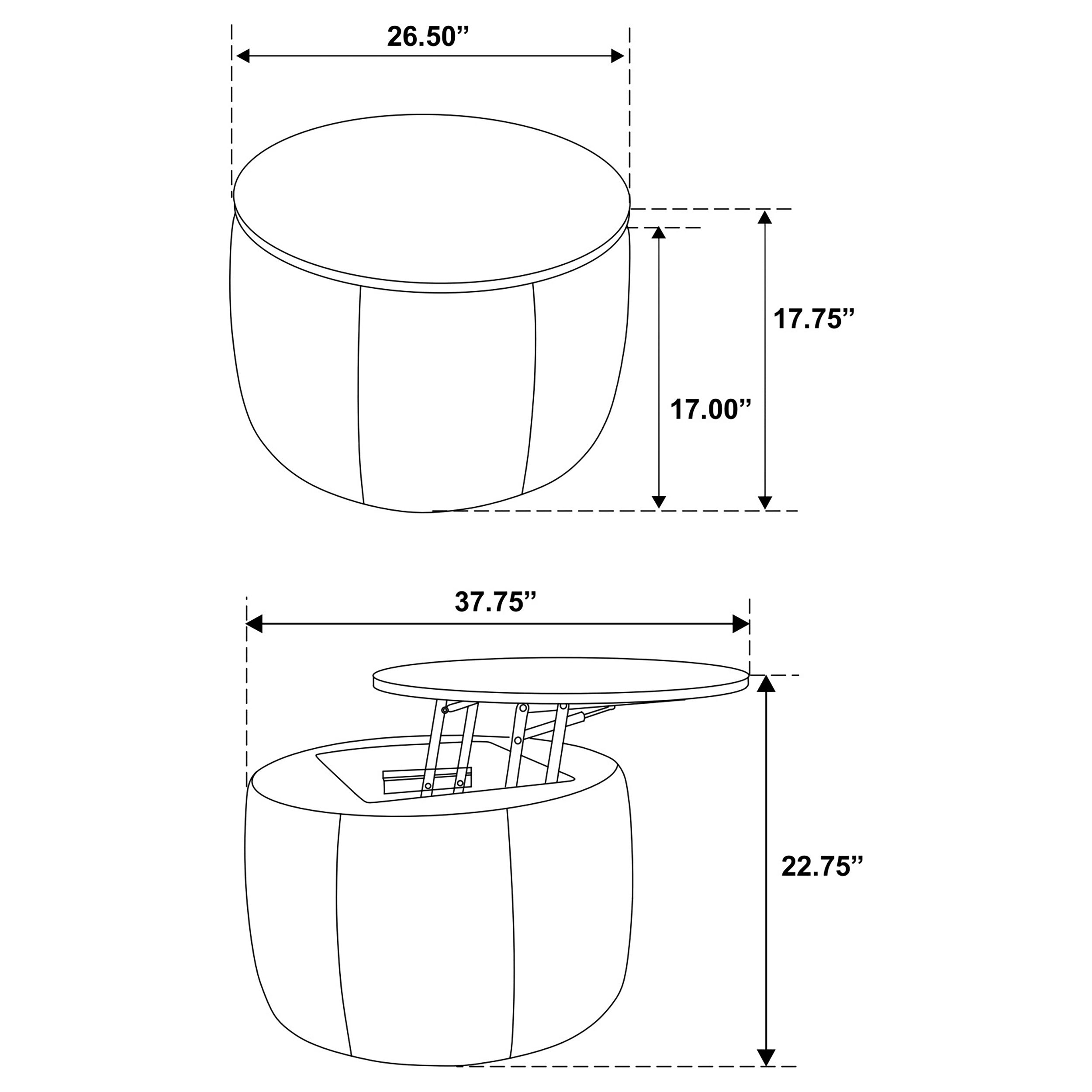 Tesoro Storage Ottoman
