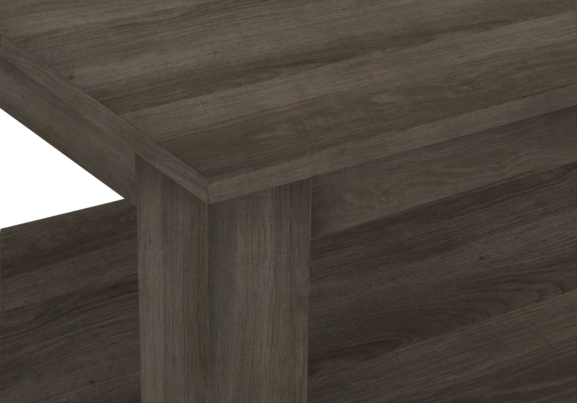 3 Pc Transitional Occasioal Coffee And End Table With Shelf set In Dark Oak