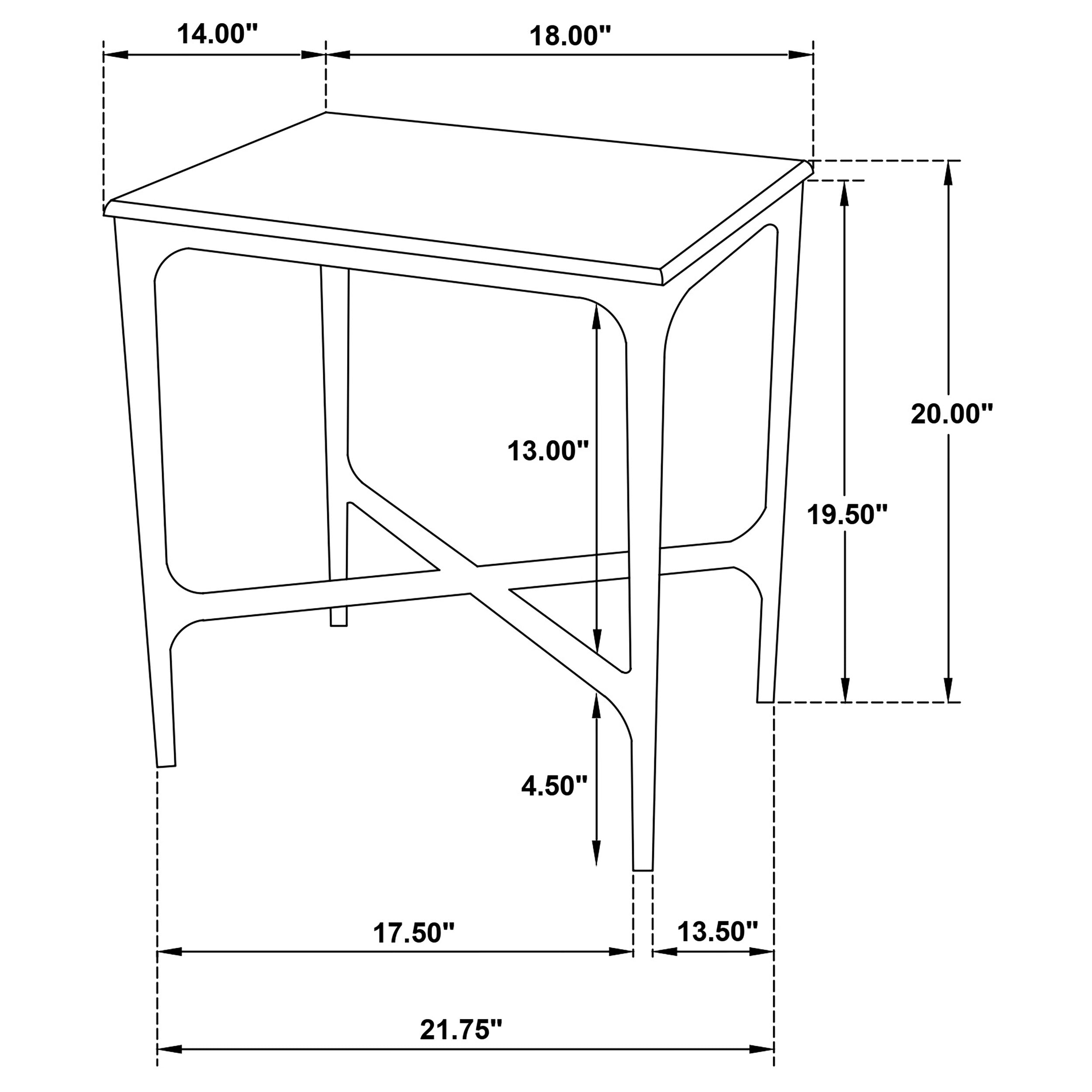 Baldwin Rectangular Side Table