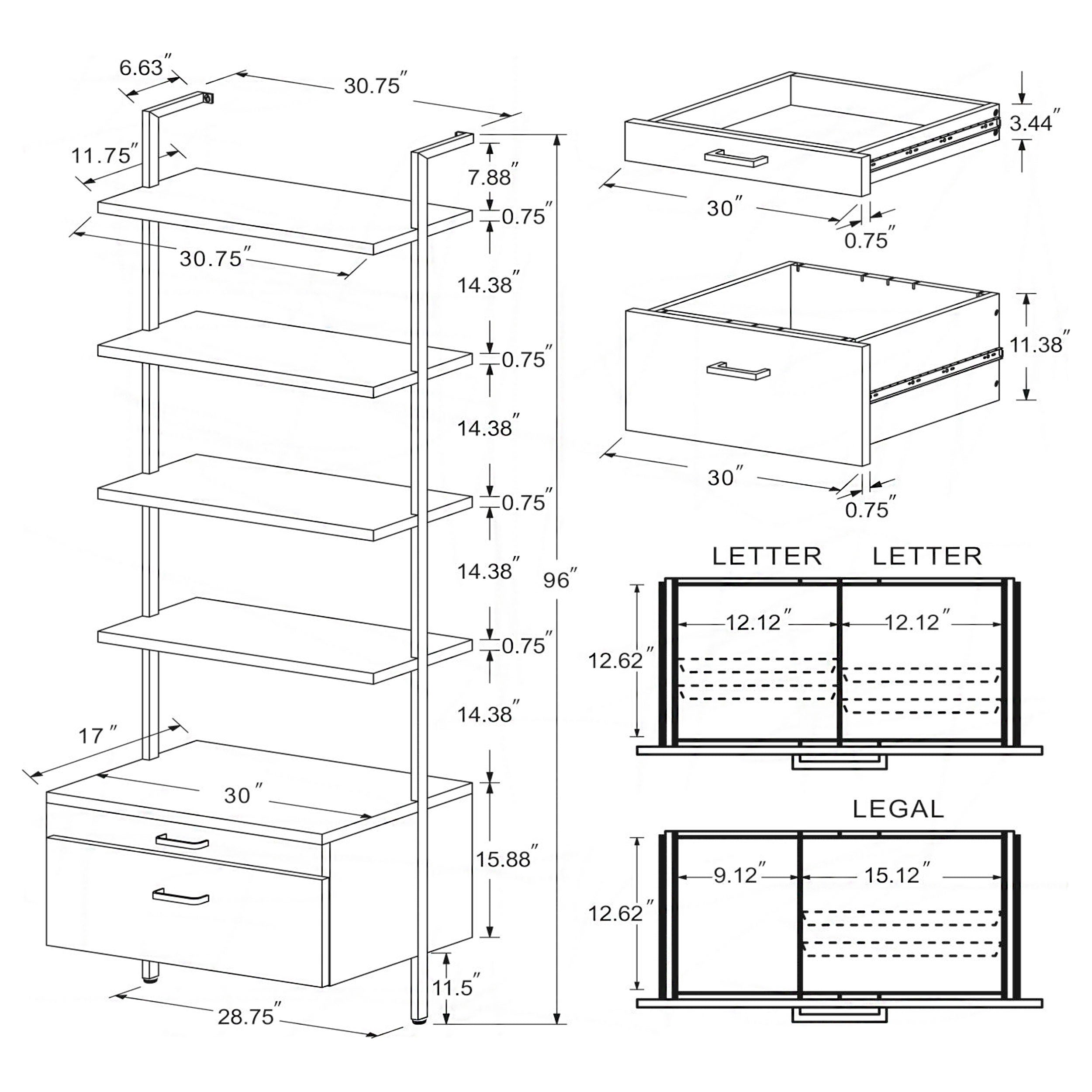 Owens 2-drawer Wall Shelf