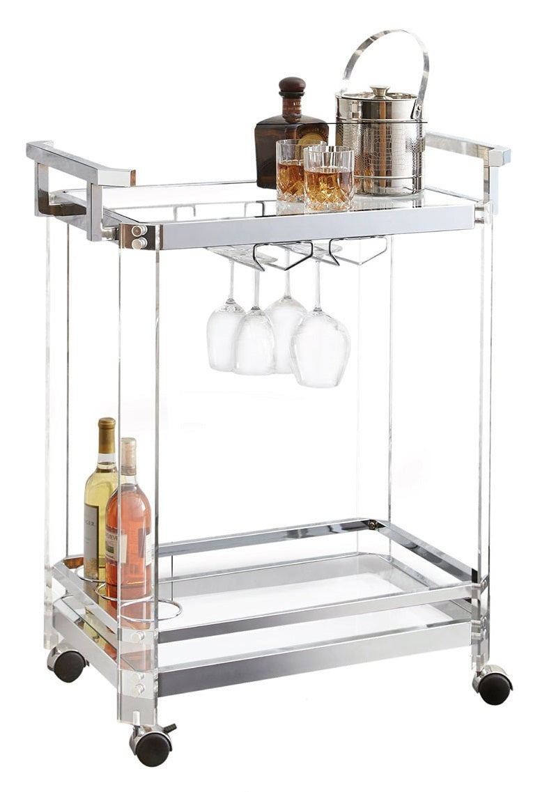 Steve Silver Co. Aerin Server Cart, Silver