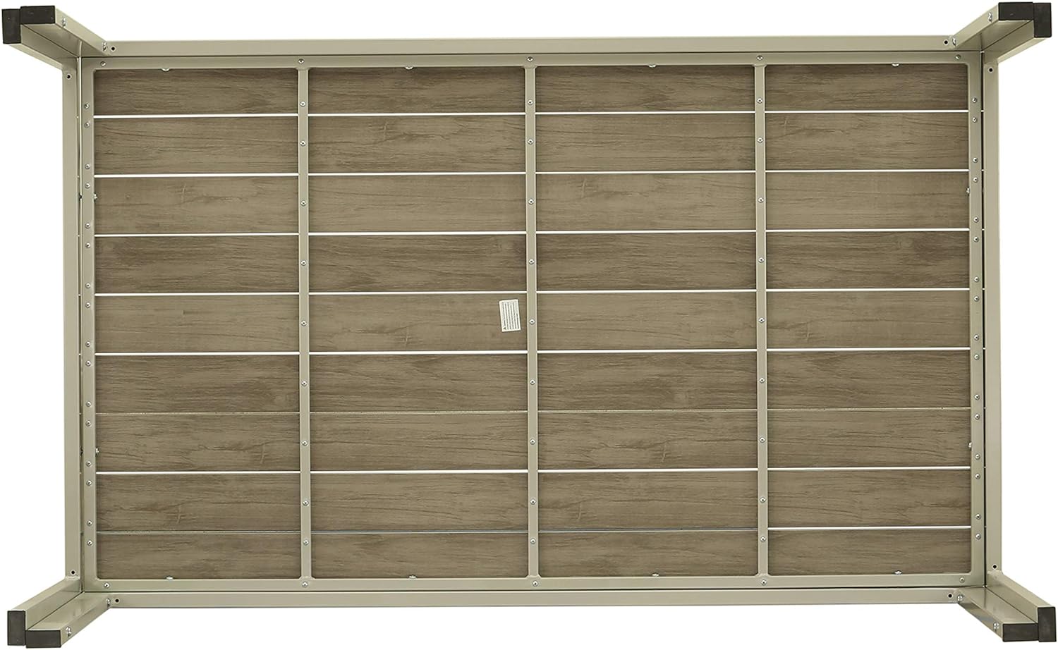 Jubi Metal and Wicker Patio Dining Table in Natural