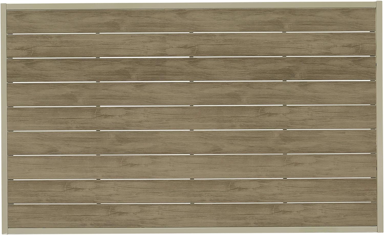 Jubi Metal and Wicker Patio Dining Table in Natural