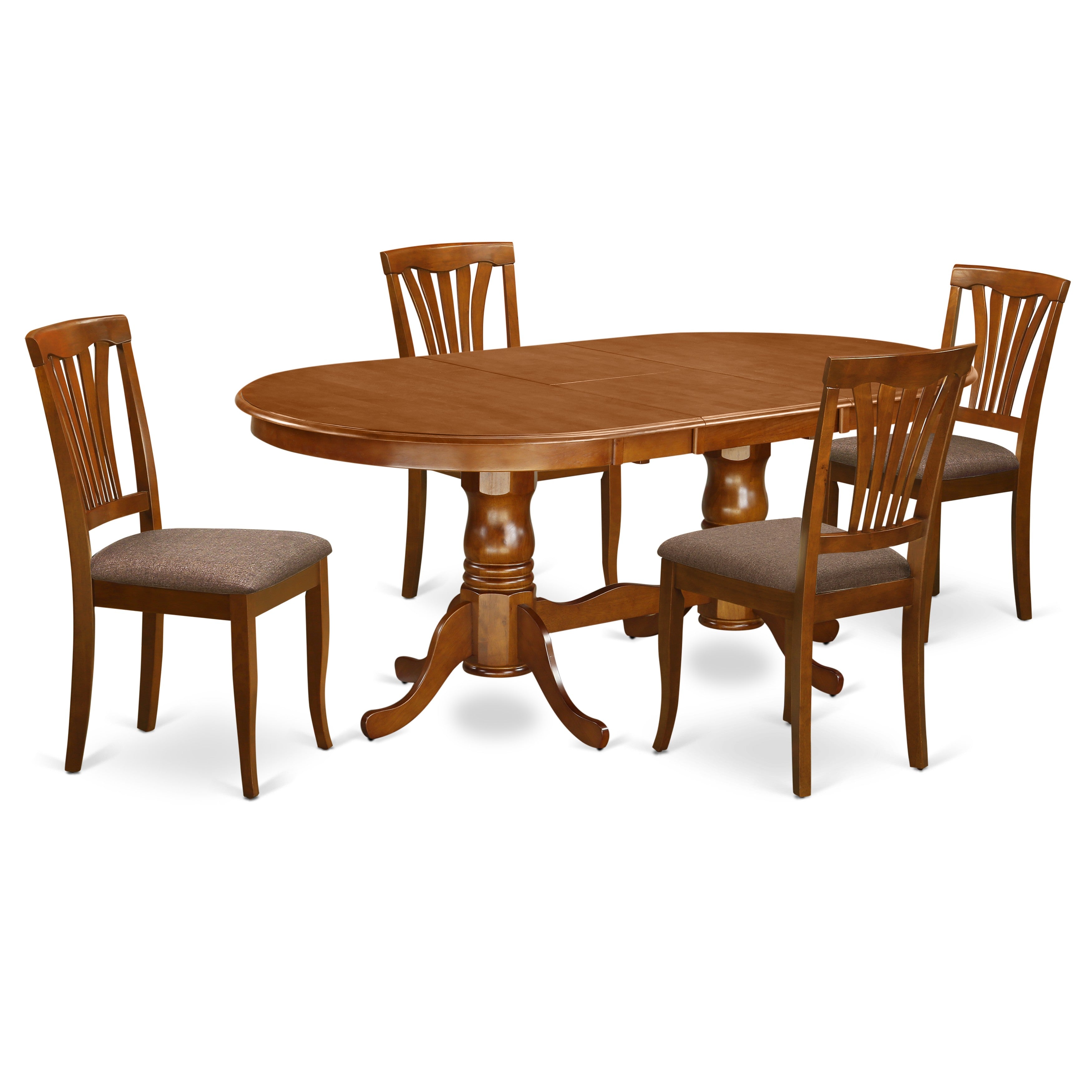PLAV5-SBR-C 5 PC Dining room set-Dining Table with 4 Kitchen Chairs