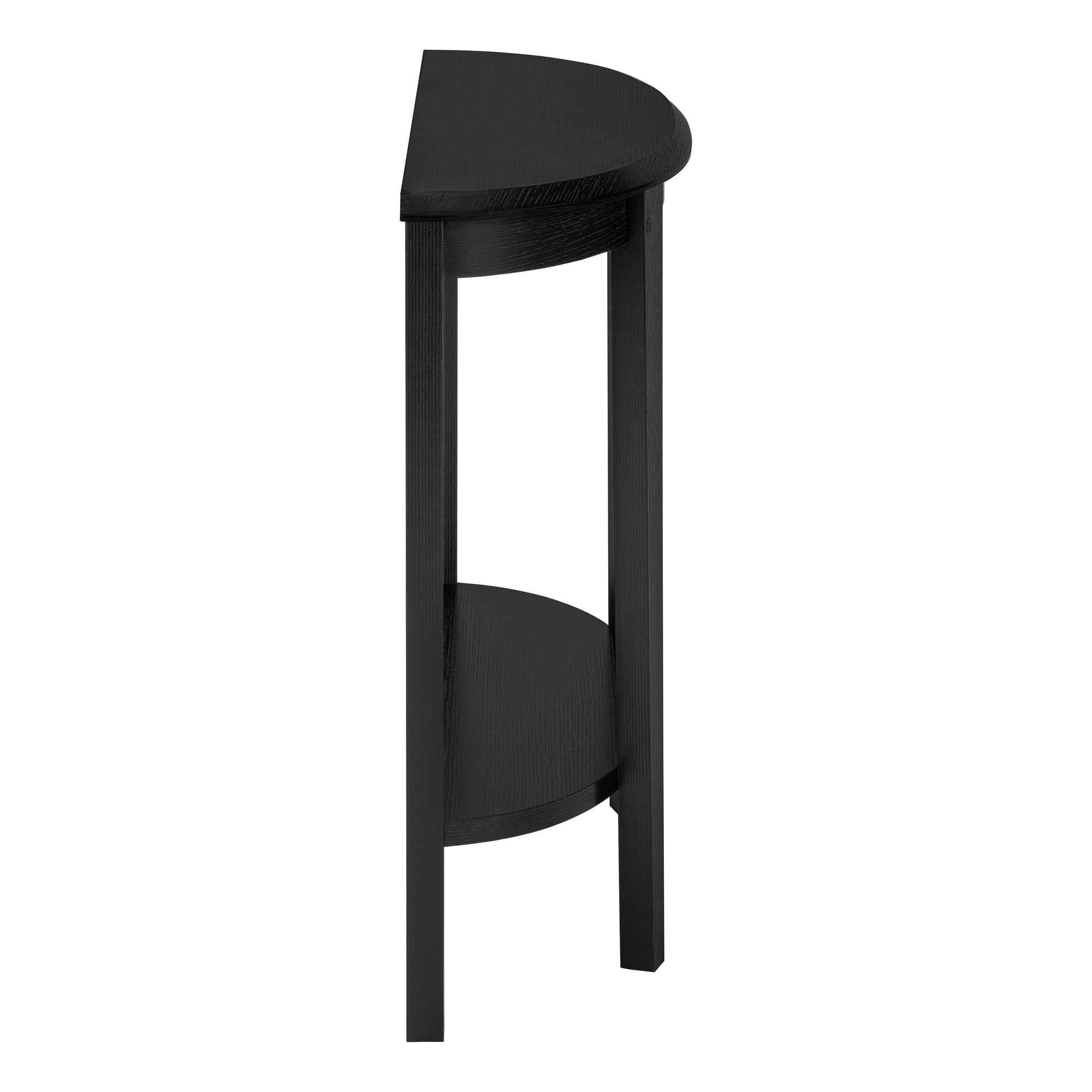 Half Moon Accent Sofa Entryway Console Table in Black