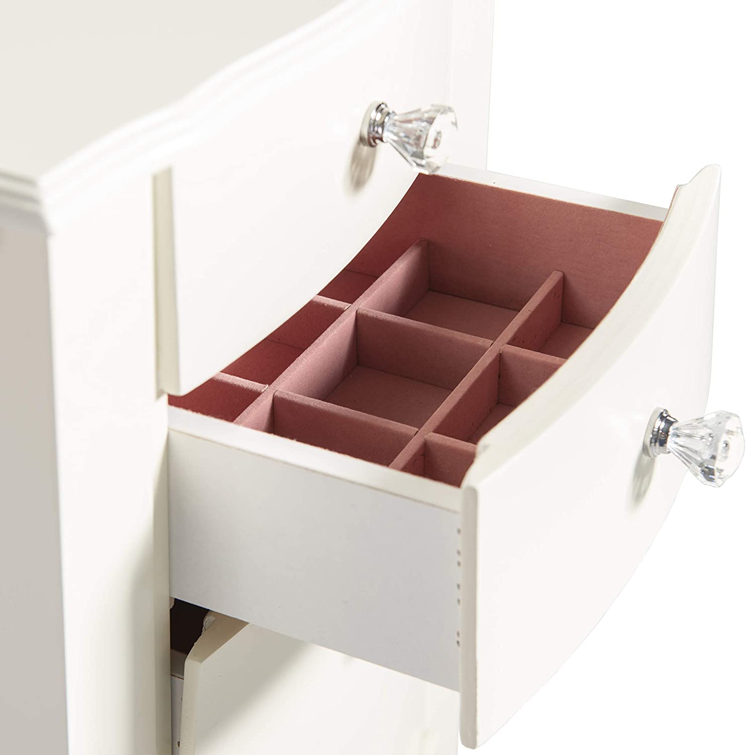 Powell Jewelry Armoire With Plush Pink Lining