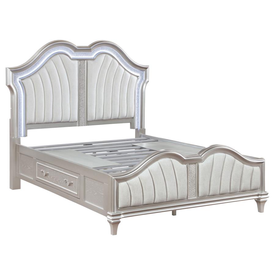 Evangeline 5-piece Queen Bedroom Set With Storage in Silver Oak
