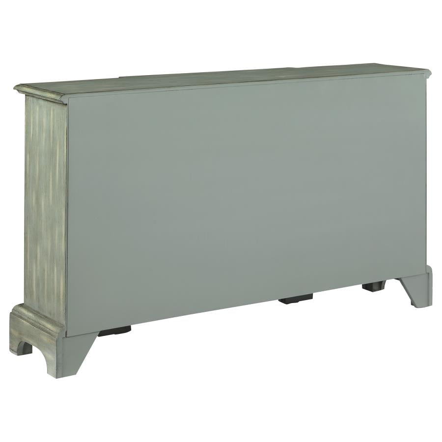 Erigeron Mirrored 4-door Accent Cabinet Grey and Bronze