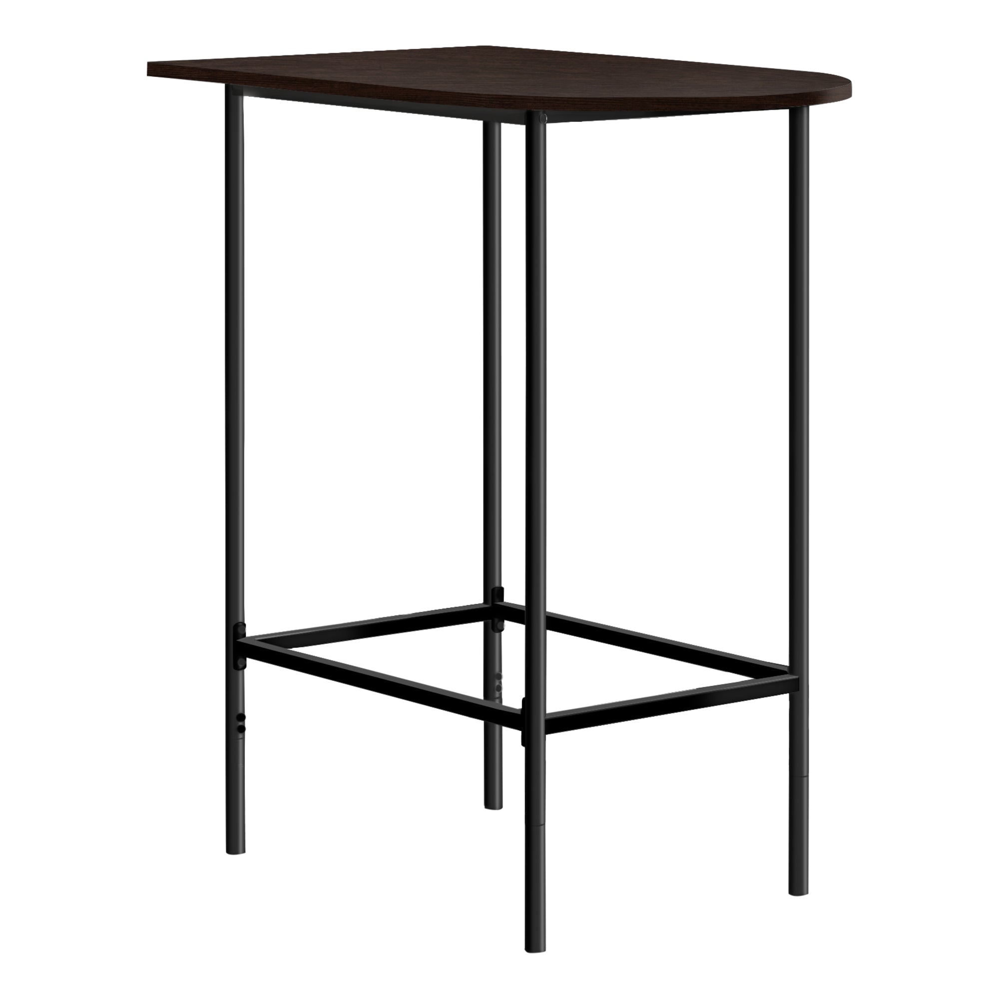 36" Rectangular Metal Spacesaver Home Bar Table in Cappuccino Black