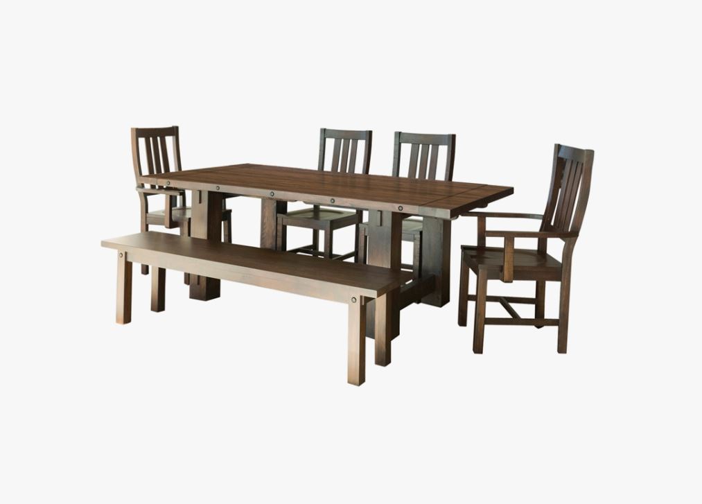 Calandra 6-piece Rectangular Dining Set with Extension Leaf Vintage Java