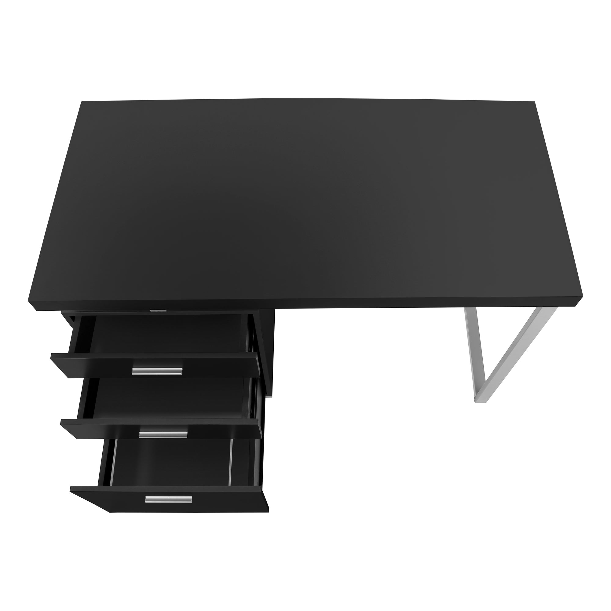 Left Or Right Set Up Modern Home Office Desk With Drawers in Black