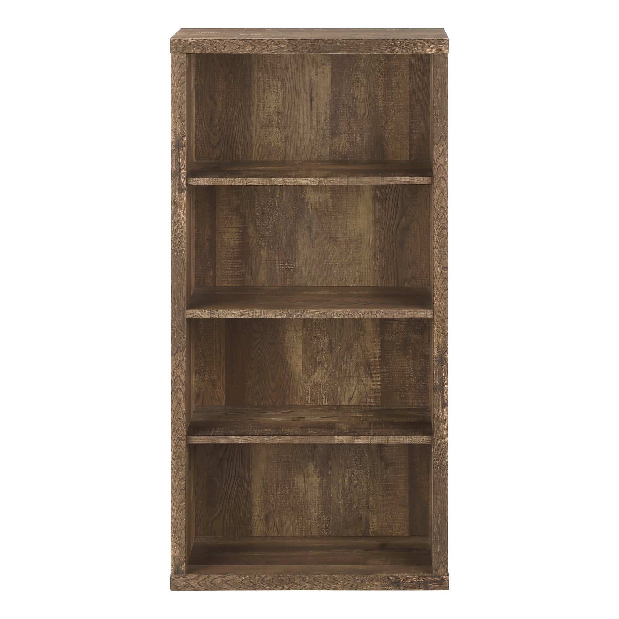 48" H Reclaimed Brown 4 Shelf BookCase With Adjustable Shelves