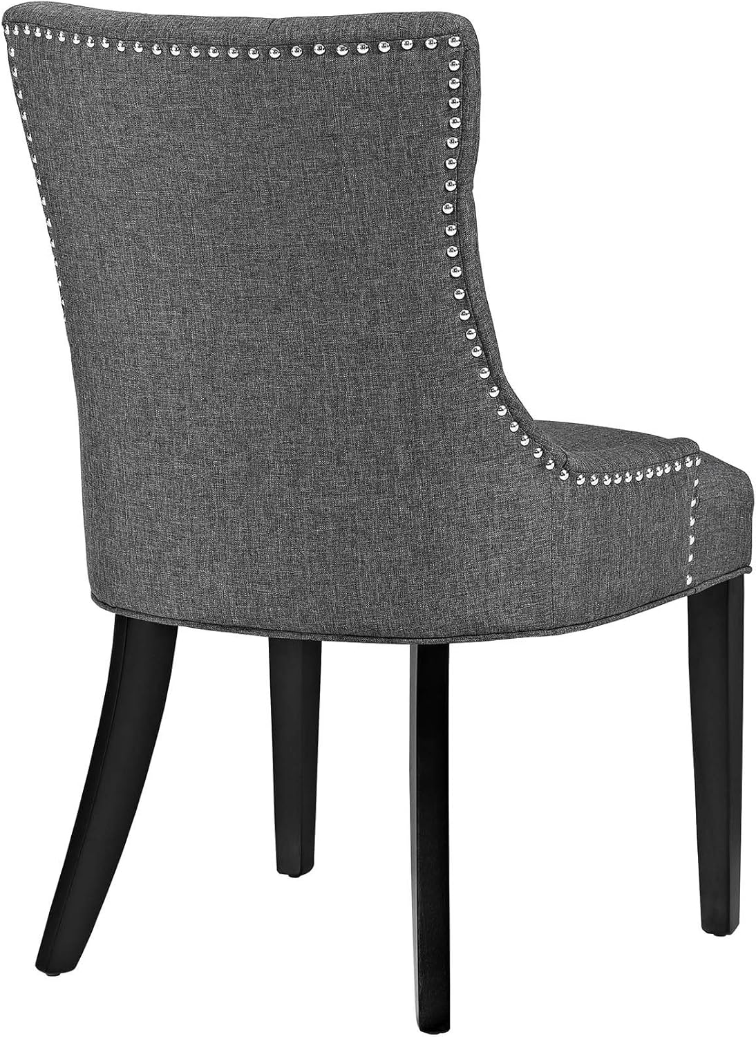 Regent Tufted Fabric Dining Chair In Gray