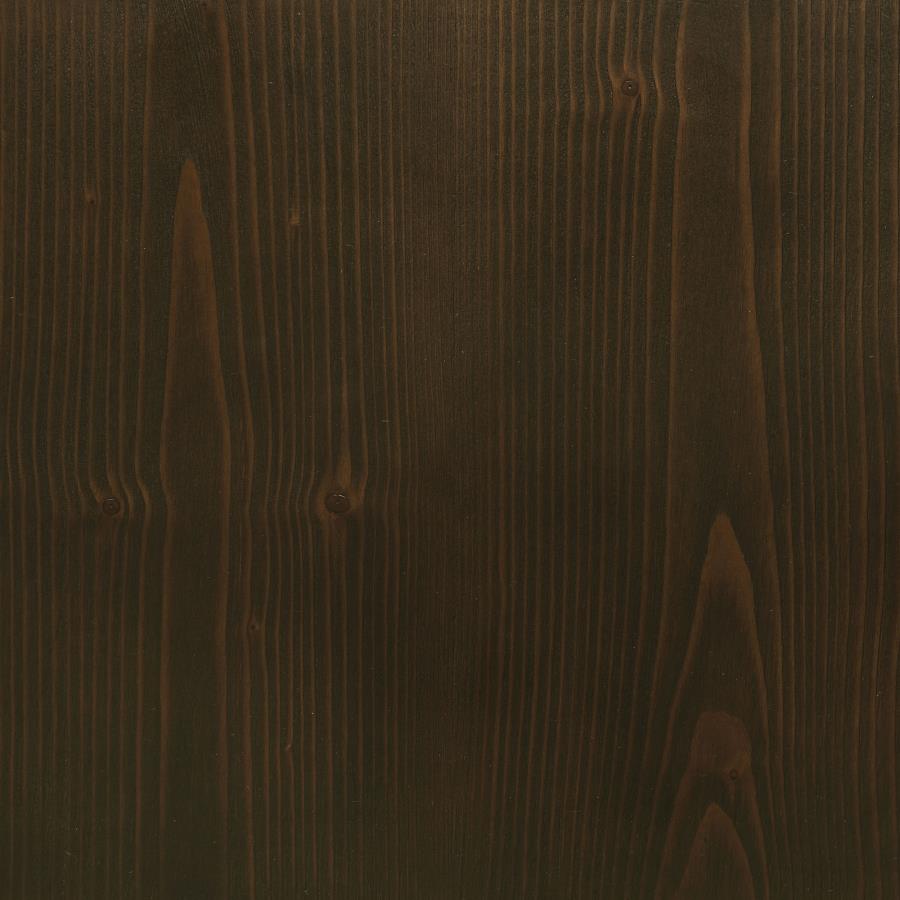 Walden Rectangular Coffee Table with Turned Legs and Floor Shelf in Coffee Finish