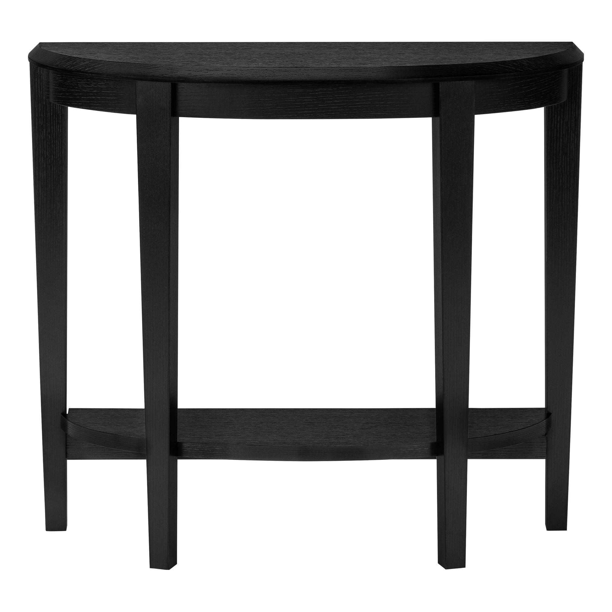 Half Moon Accent Sofa Entryway Console Table in Black