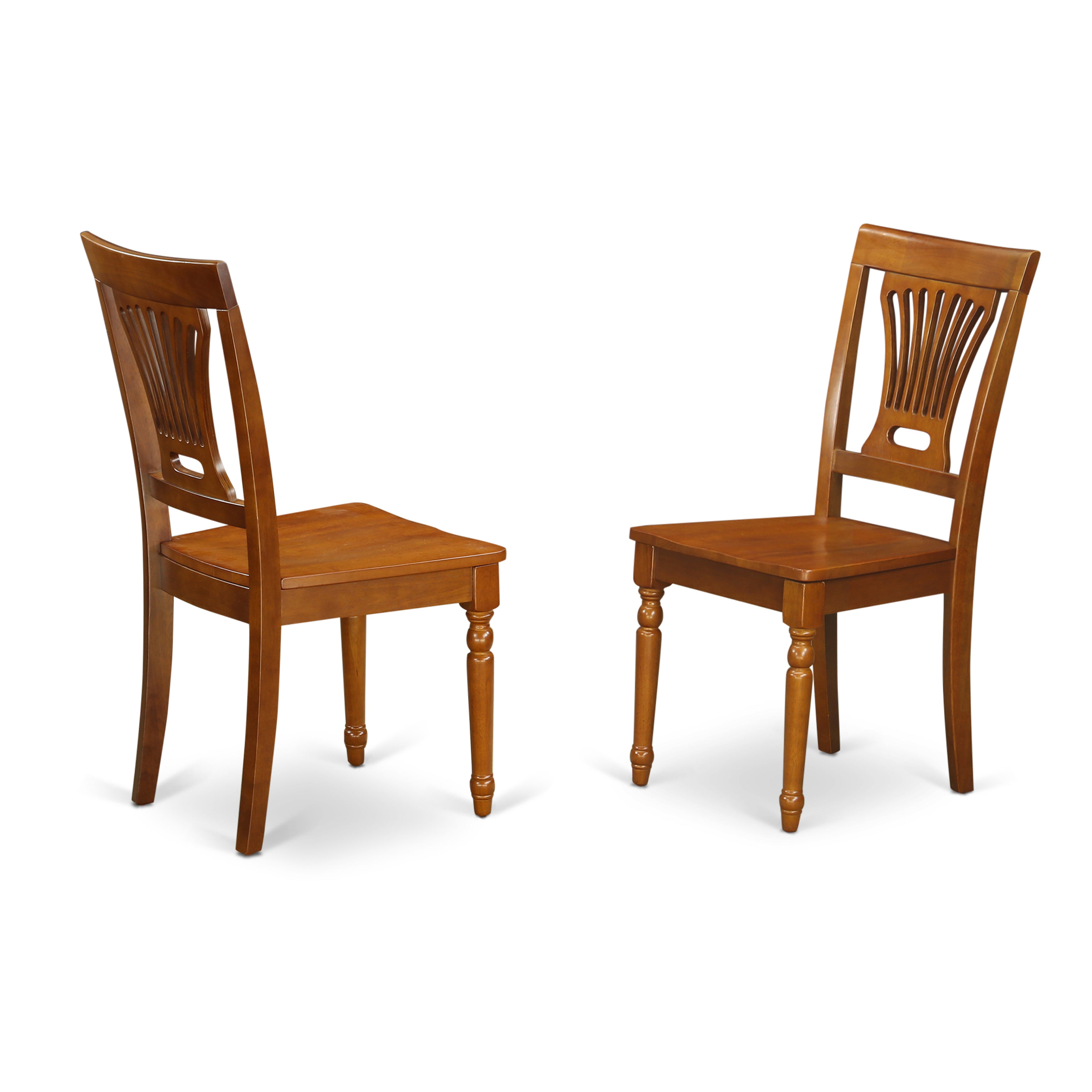Plainville kitchen Dining Chair with Wood Seat - Saddle Brown Finish PVC-SBR-W