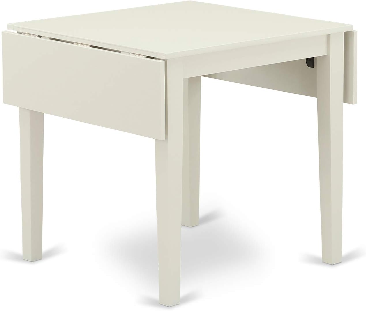 Norden Linen White Rectangular 48" Dining Table with Drop leaves