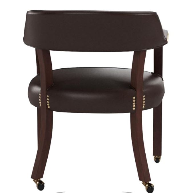 Steve Silver Tournament Arm Chair With Casters in Black