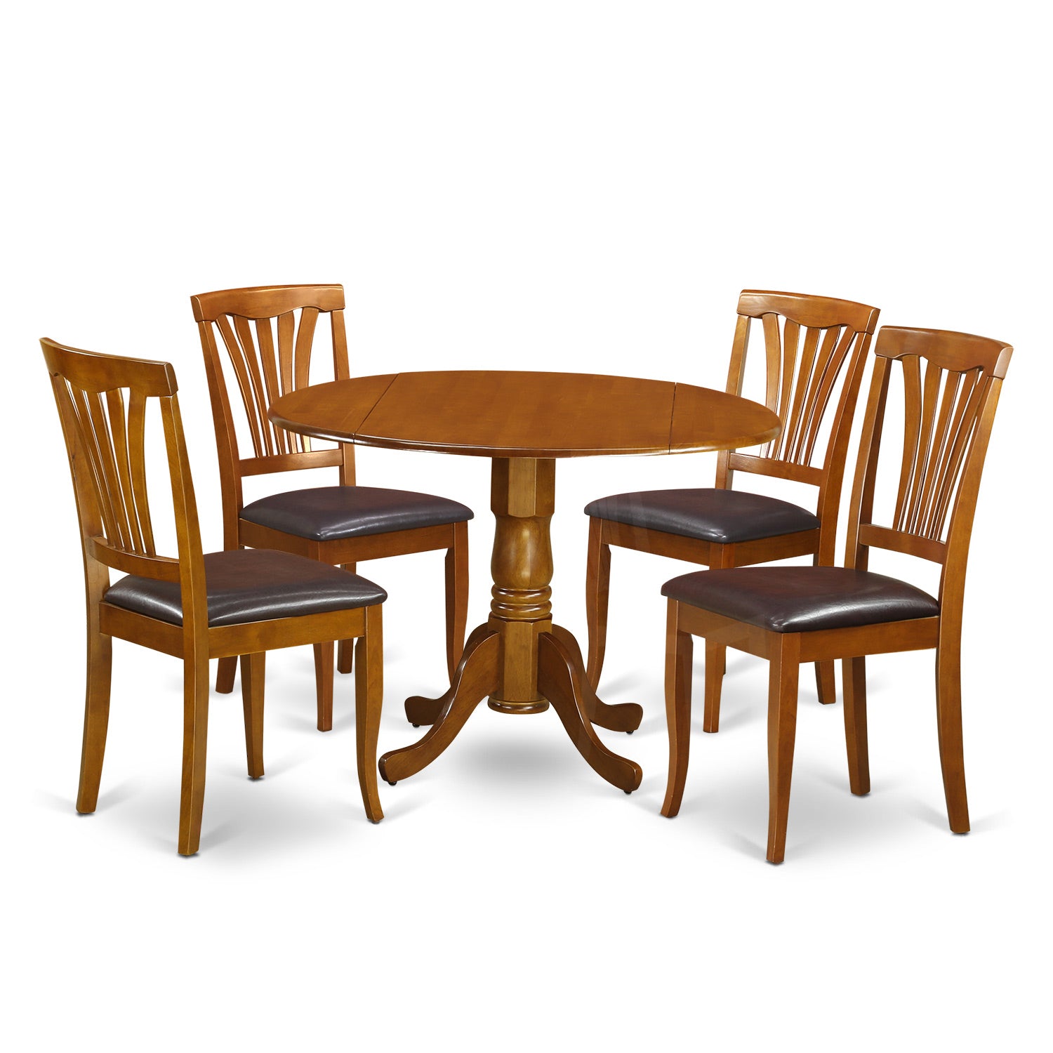 DLAV5-SBR-LC 3 Pc Dining room set-Dining Table and 2 Dining Chairs