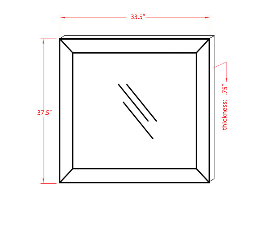 LPM-04 Louis Philippe Mirror in Metallic Gold Finish