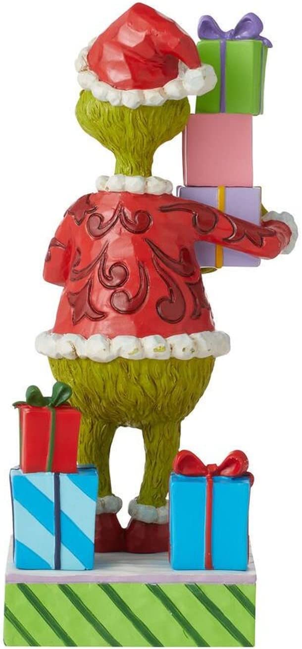 Enesco Jim Shore The Grinch Holding Presents Christmas Figurine