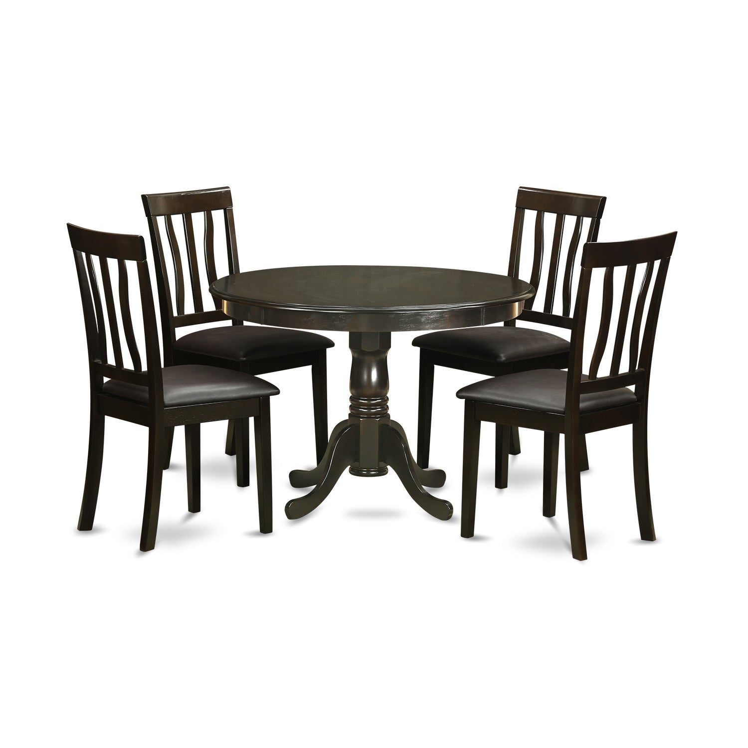 HLAN5-CAP-LC 5 Pc small Kitchen Table and Chairs set--small Kitchen Table and 4 dinette Chairs.