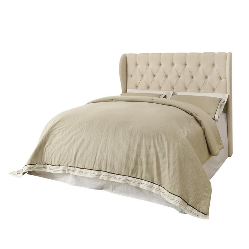 Murrieta Queen / Full Tufted Upholstered Headboard Beige
