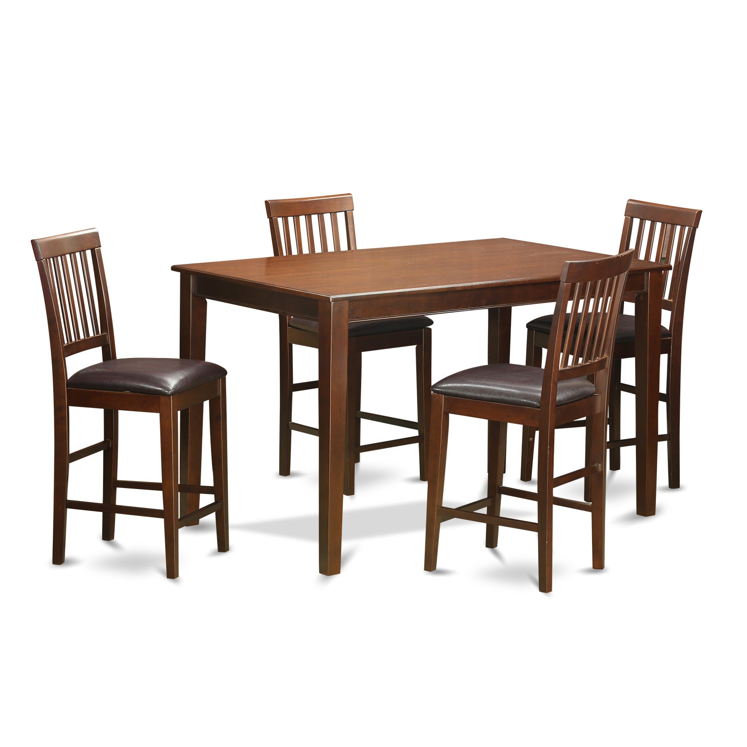 DUVN5H-MAH-LC 5 Pc Counter height Table set- pub Table and 4 bar stools.