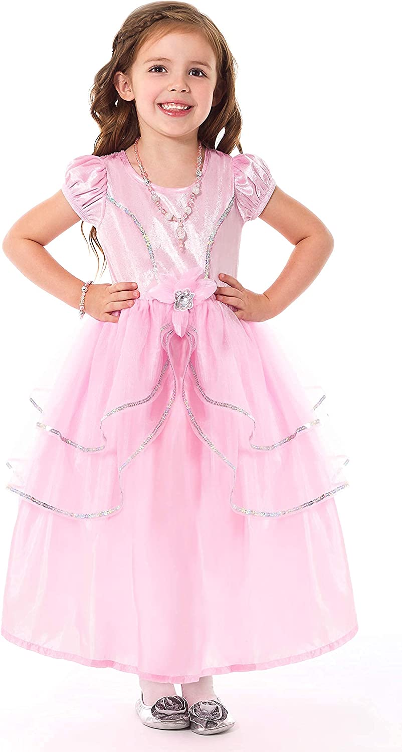 Little Adventures Royal Pink Princess Dress Up Costume Girls Age 5-7