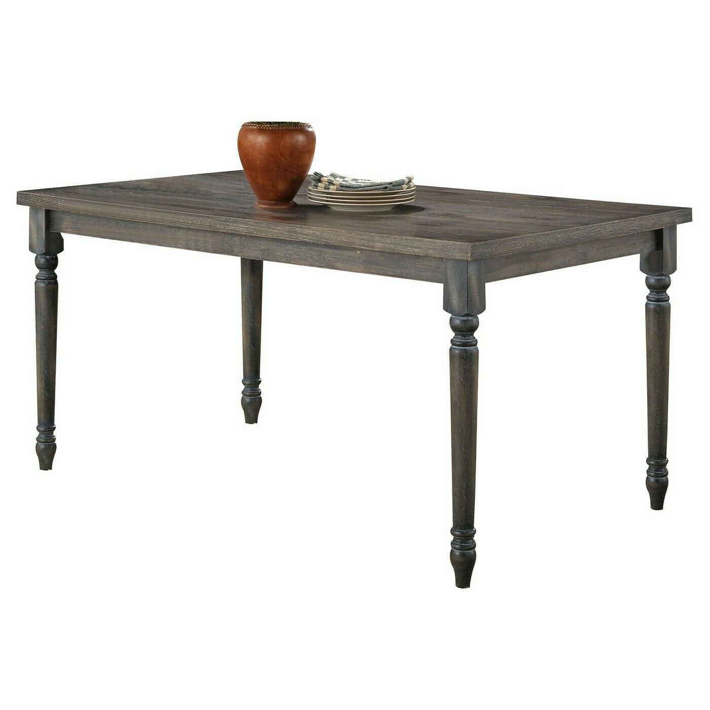 ACME Country Wallace Dining Table, Weathered Grey Washed