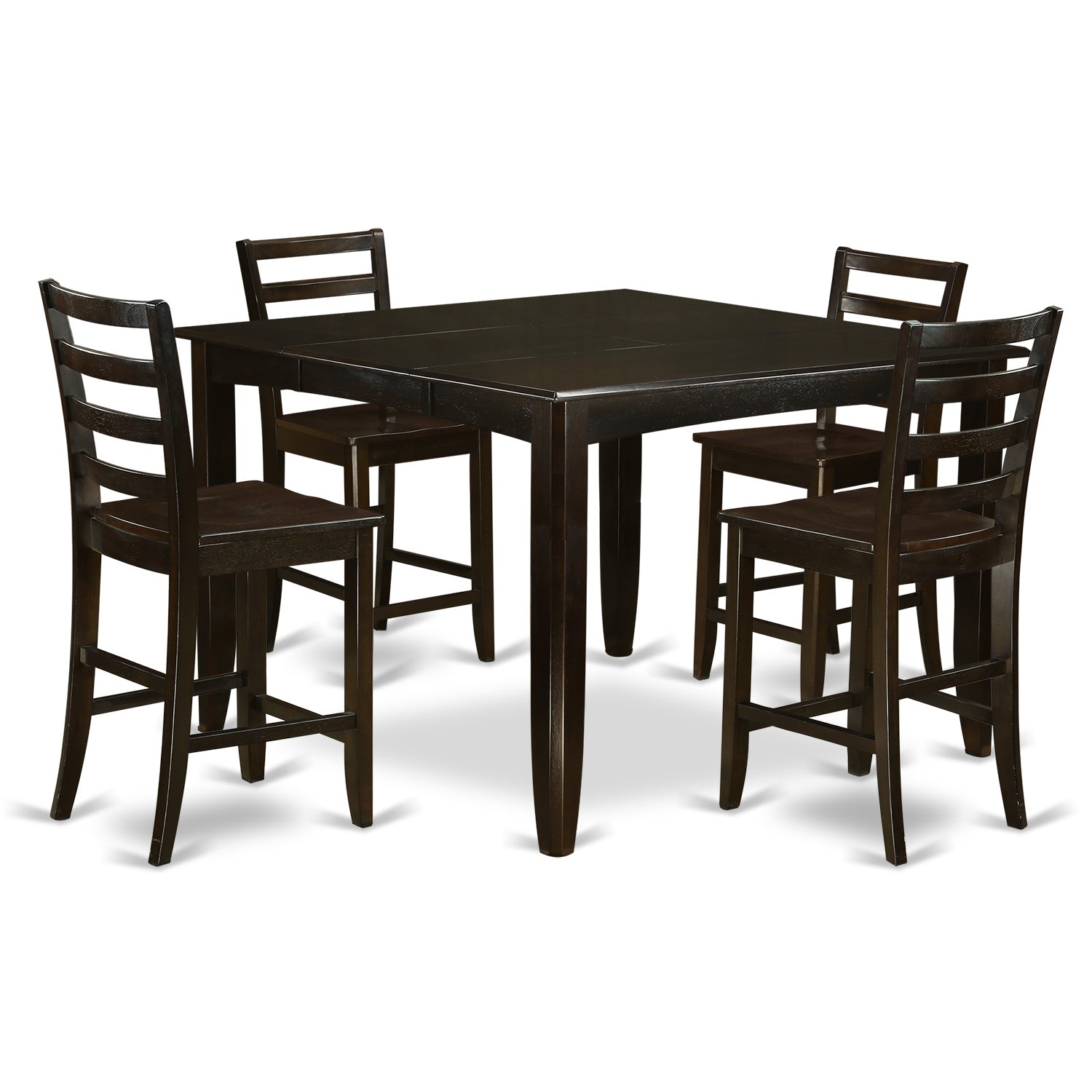 FAIR5-CAP-W 5 PC pub Table set- Square Table and 4 Kitchen counter Chairs