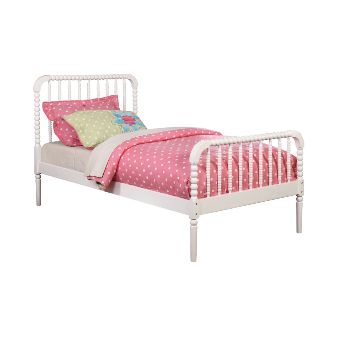 Coaster Jones Slatted Bobin Inspired Twin Bed in White