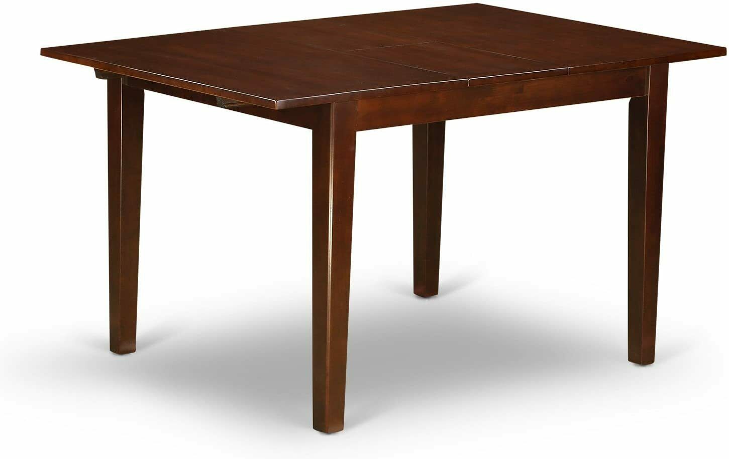 Norfolk 42-54 Inch Mahogany Rectangular Dining Kitchen Table with Butterfly Leaf