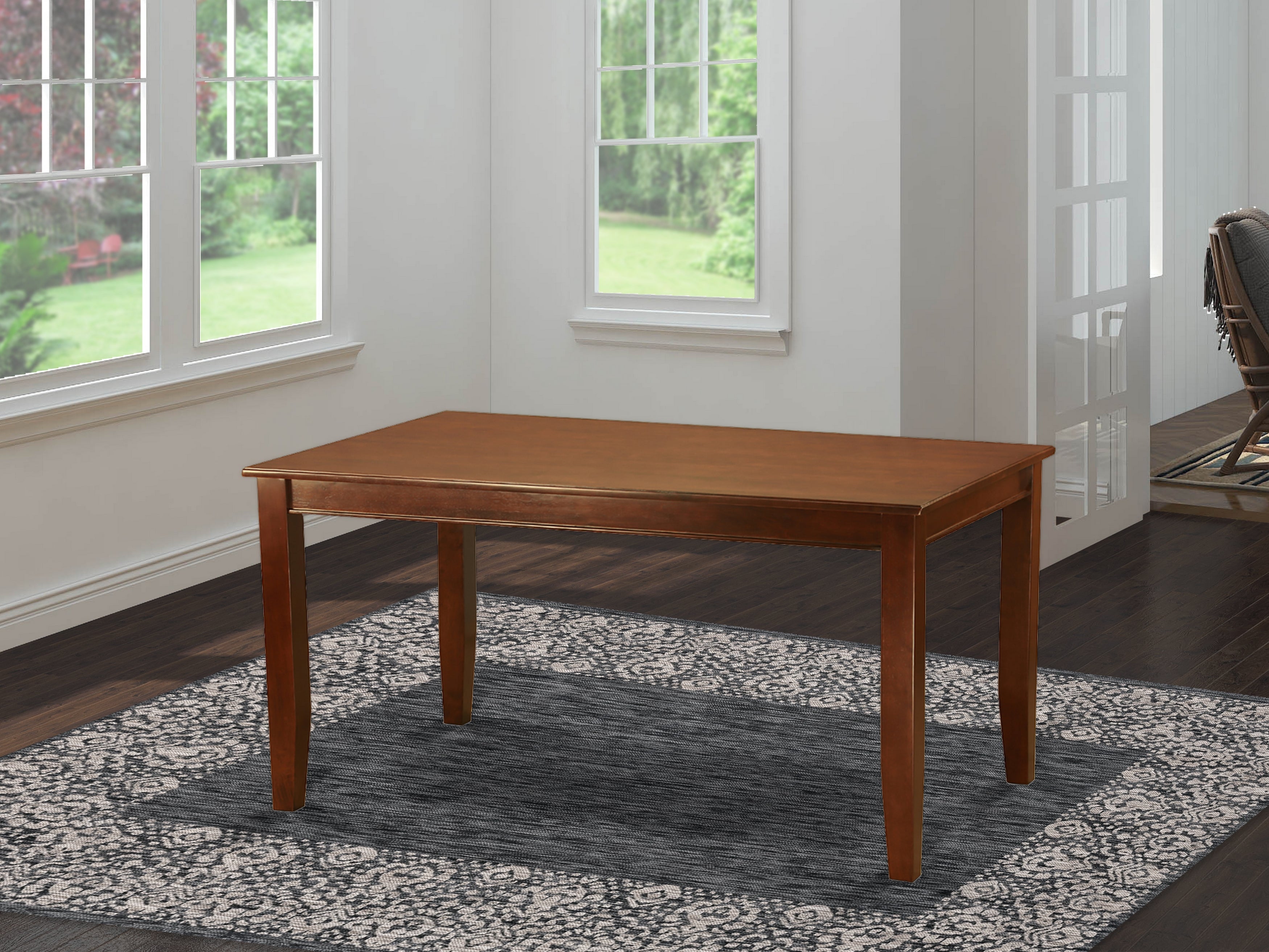DUT-MAH-T Dudley Rectangular Dining Table 36"x60" in Mahogany Finish