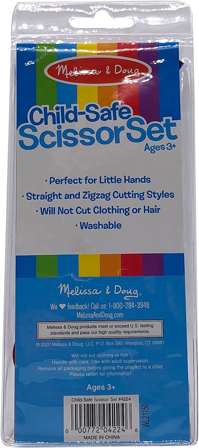 Melissa & Doug Child-Safe Scissors - Child-Friendly Scissors, Lefty and Righty, Set of 2
