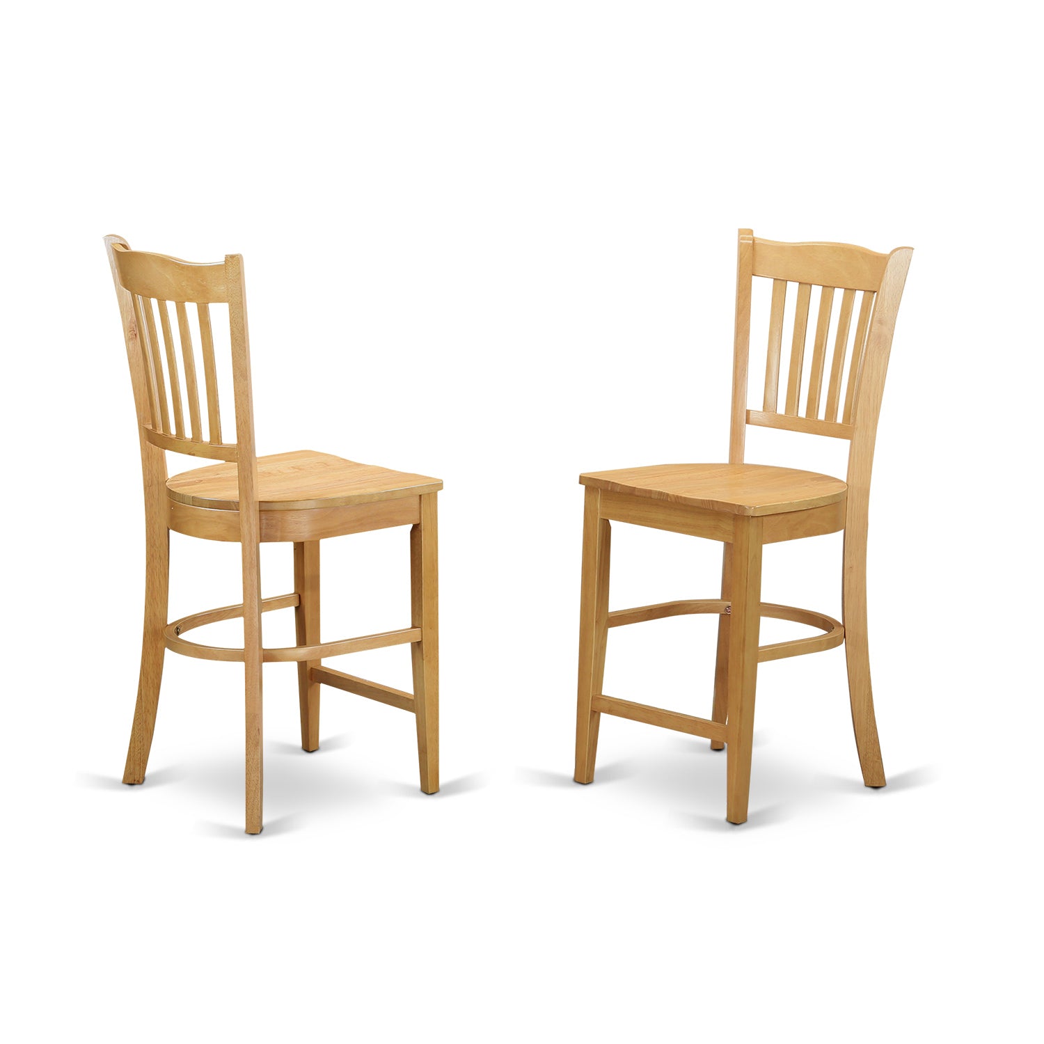 EDGR5-OAK-W 5 Pcpub Table set - Small Kitchen Table and 4 counter height Dining chair.