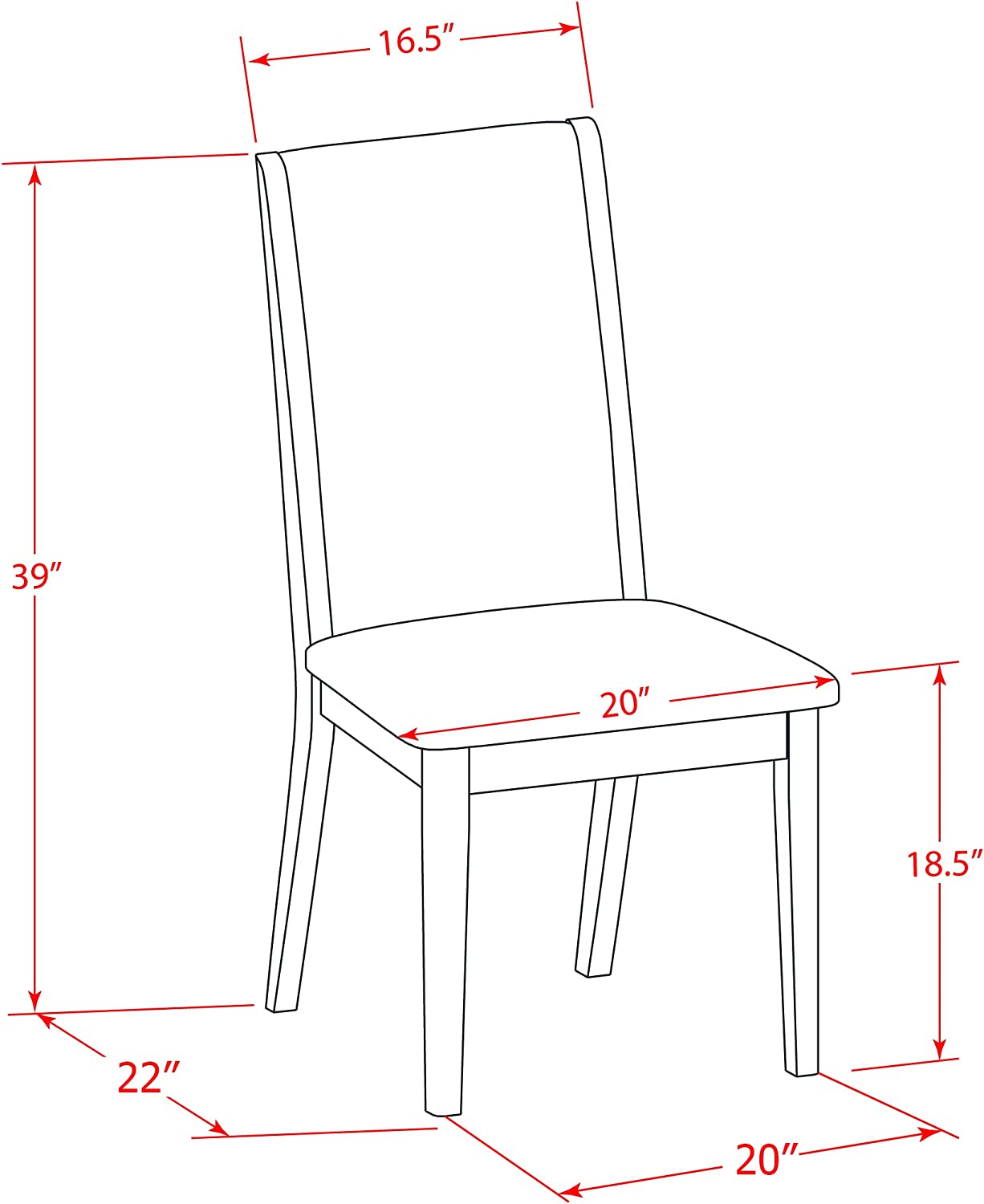 5 PC Round DropLeaf 42"Linen White & Shitake Dining Table And 4 Parson Chair Set