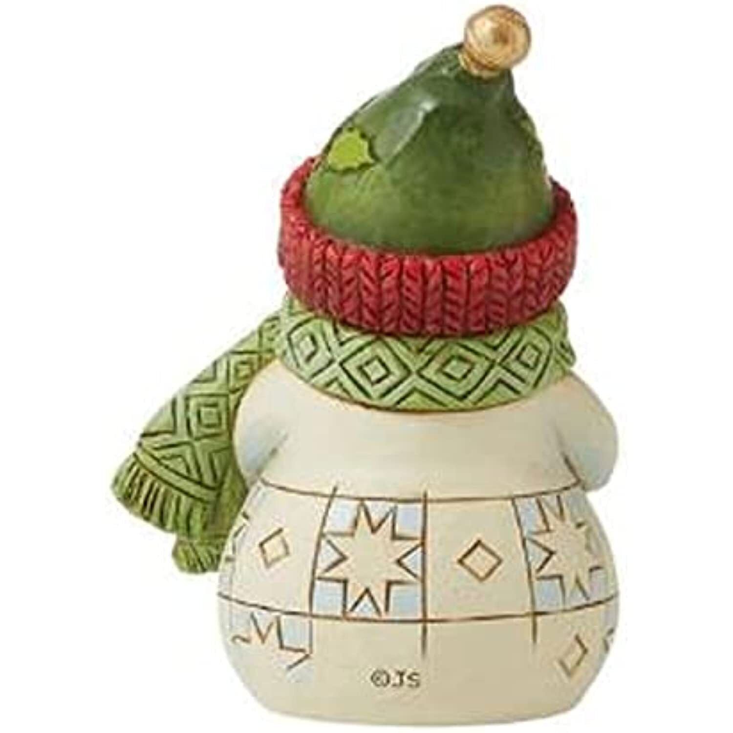 Enesco Jim Shore Heartwood Creek Mini Snowman and Snowflake Figurine