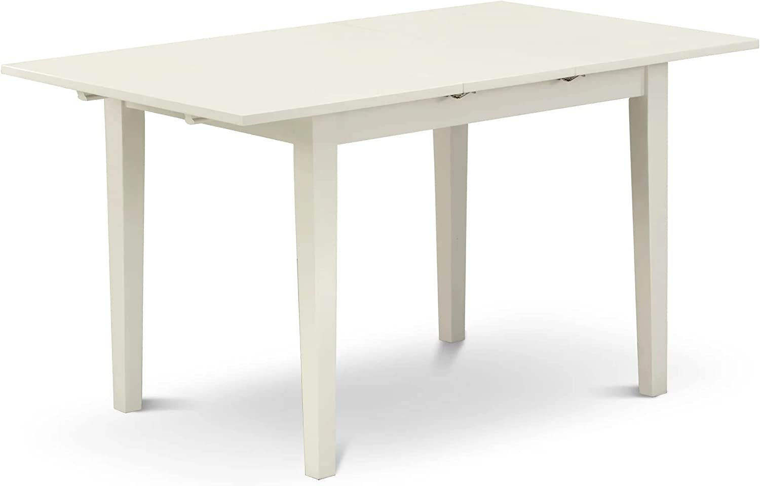 Rectangular Dining Room Table with 12" Butterfly Leaf - Linen White Color