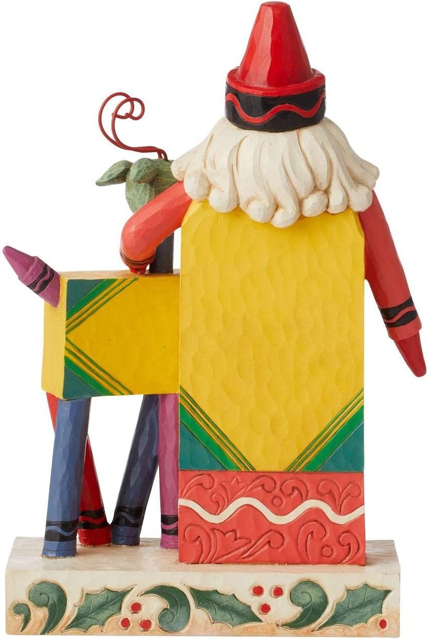 Enesco Jim Shore Crayola Santa with Reindeer Figurine