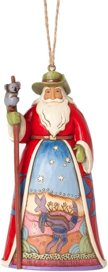 Jim Shore Heartwood Creek Australian Santa Stone Resin Hanging Ornament