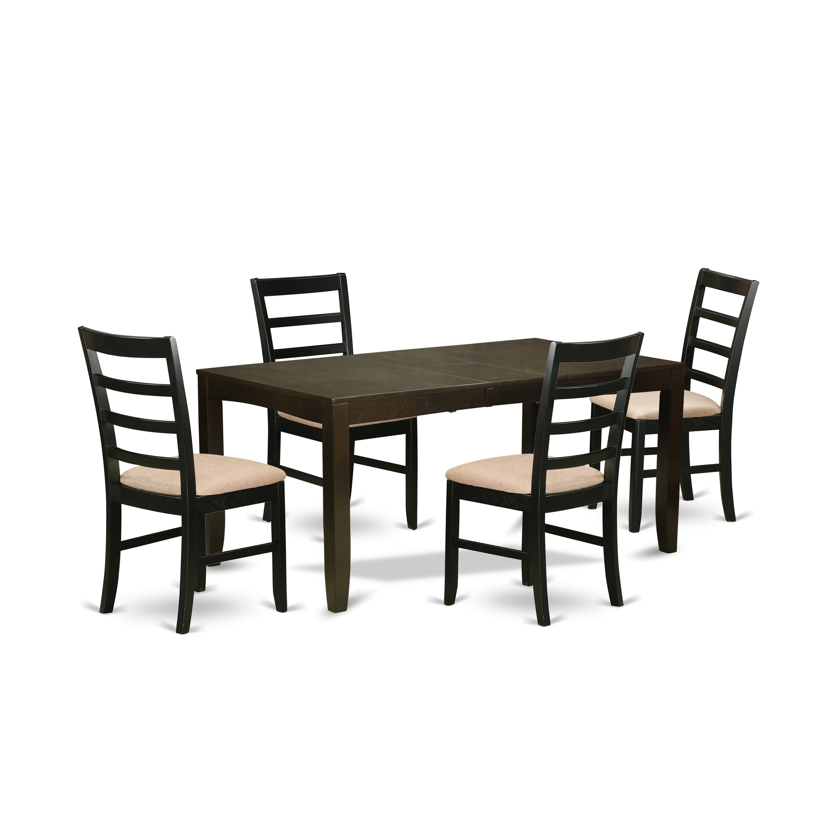 LYPF5-CAP-C 5 Pc Dining room set for 4-Table with Leaf and 4 Chairs for Dining room