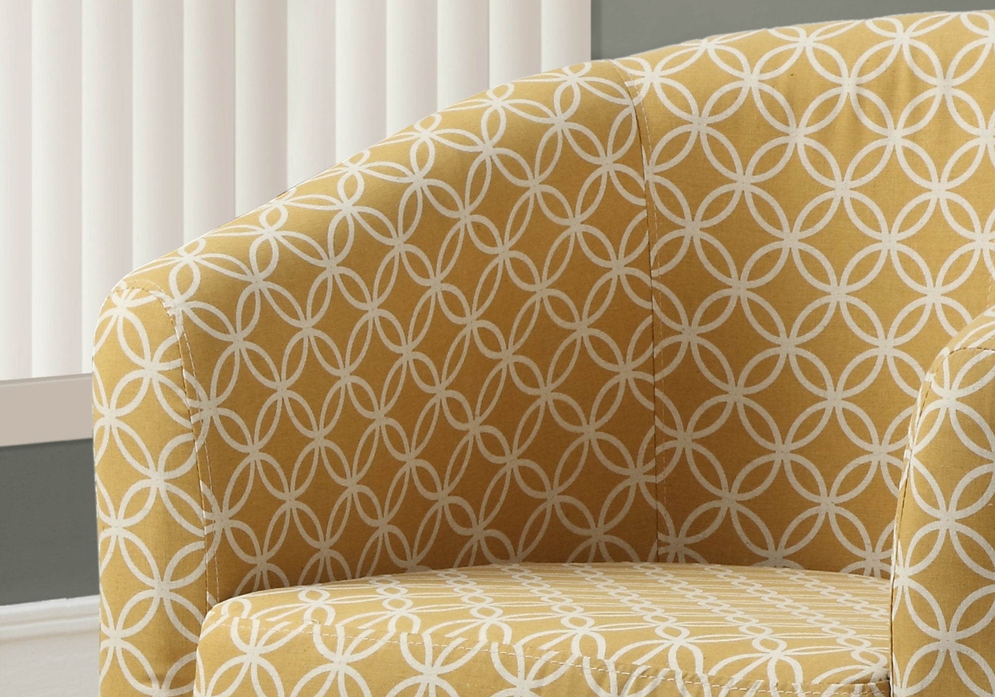 ACCENT CHAIR - 2PCS SET/ BURNT YELLOW " CIRCULAR "