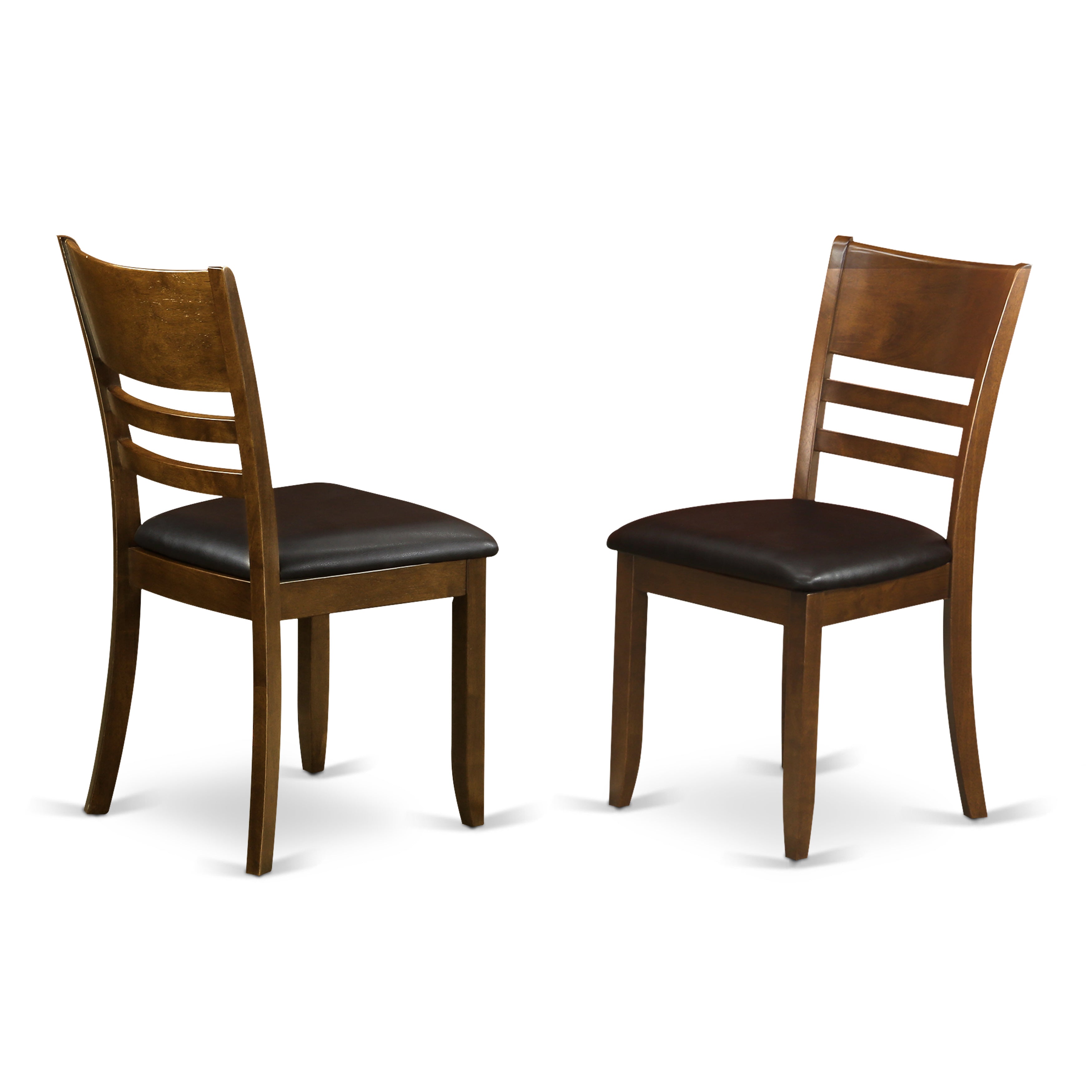 LYC-ESP-LC Lynfield Dining Room Chair with Faux Leather Upholstered Seat in Espresso Finish