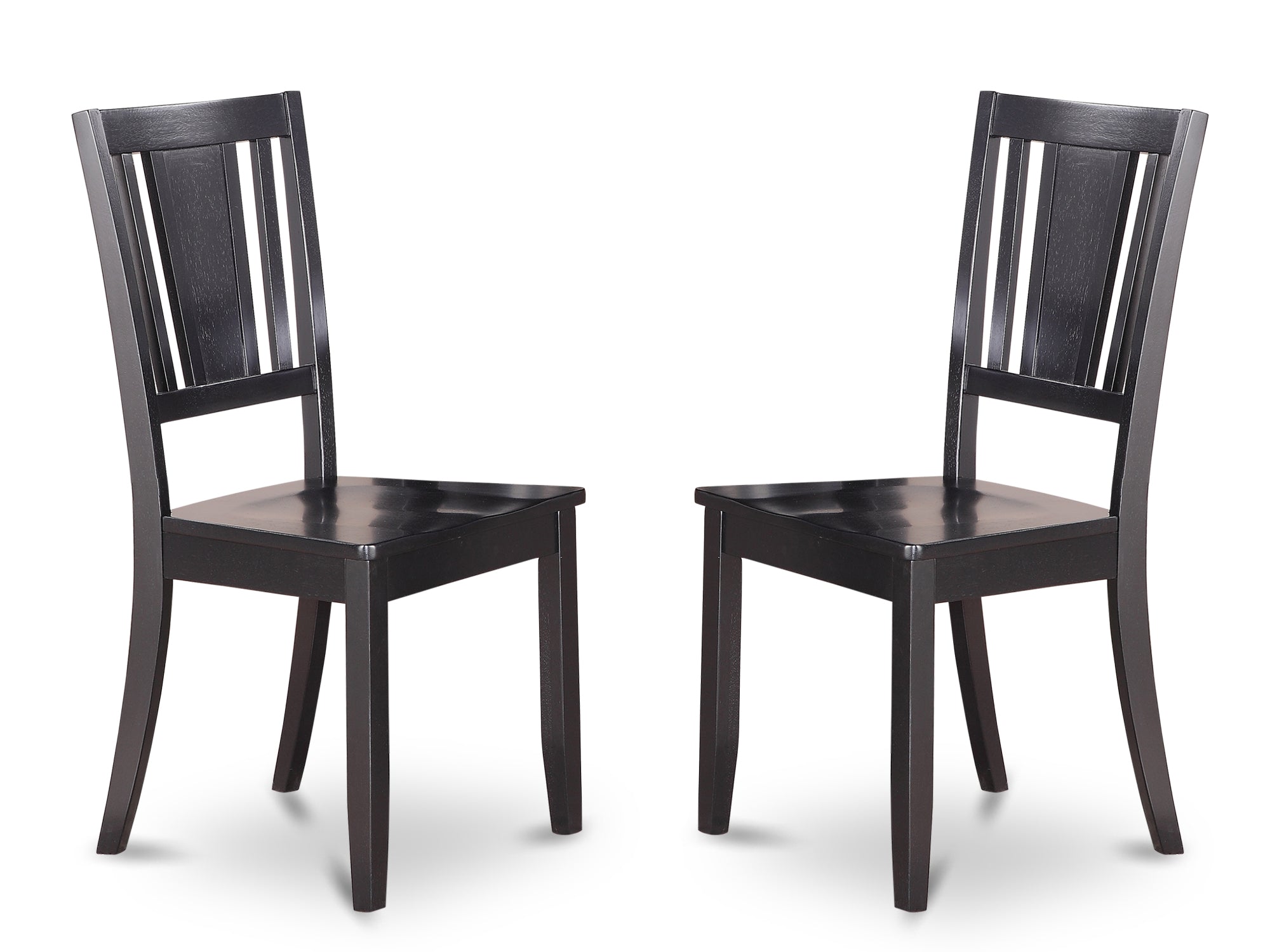 LGDU5-BLK-W 5 Pc Dining Room set with a Dining Table and 4 Wood Dining Chairs in Black