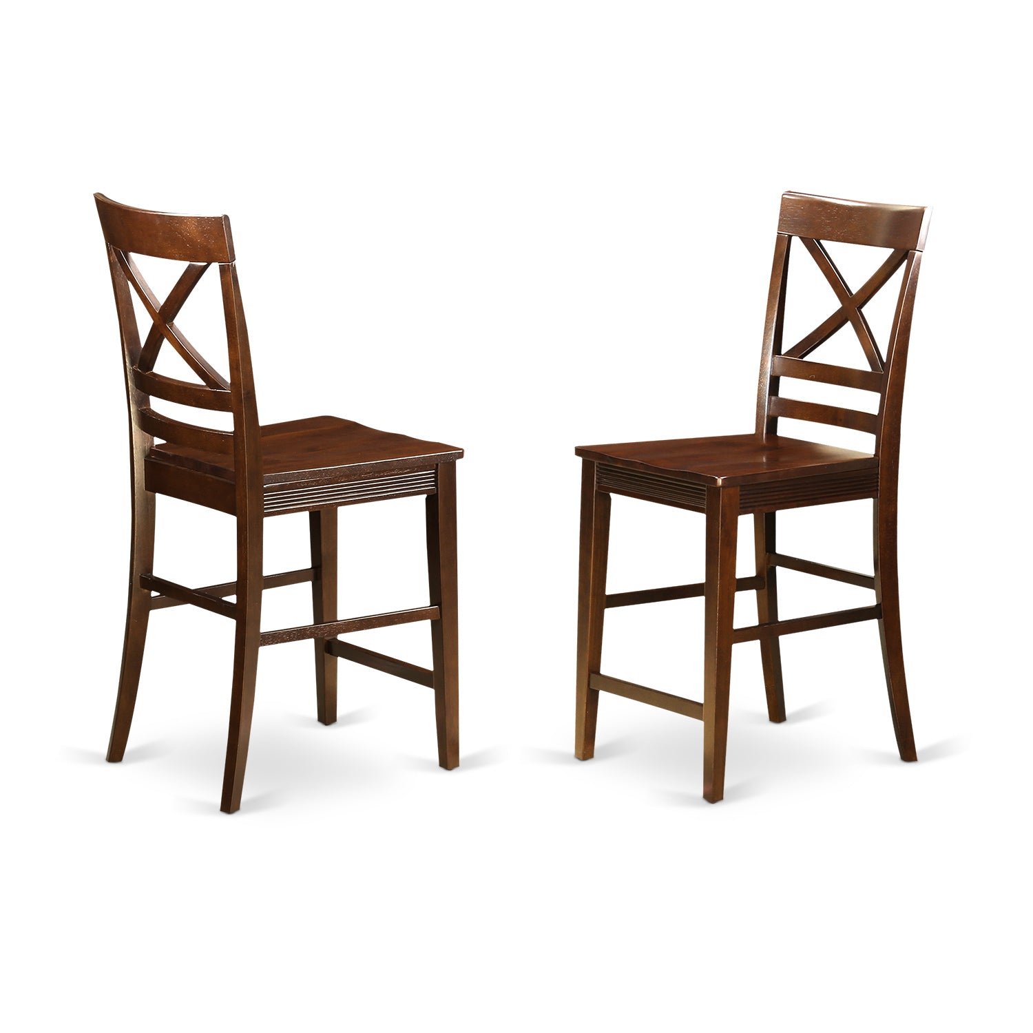 DUQU7H-MAH-W 7 Pc Dining counter height set - high top Table and 6 Kitchen bar stool.