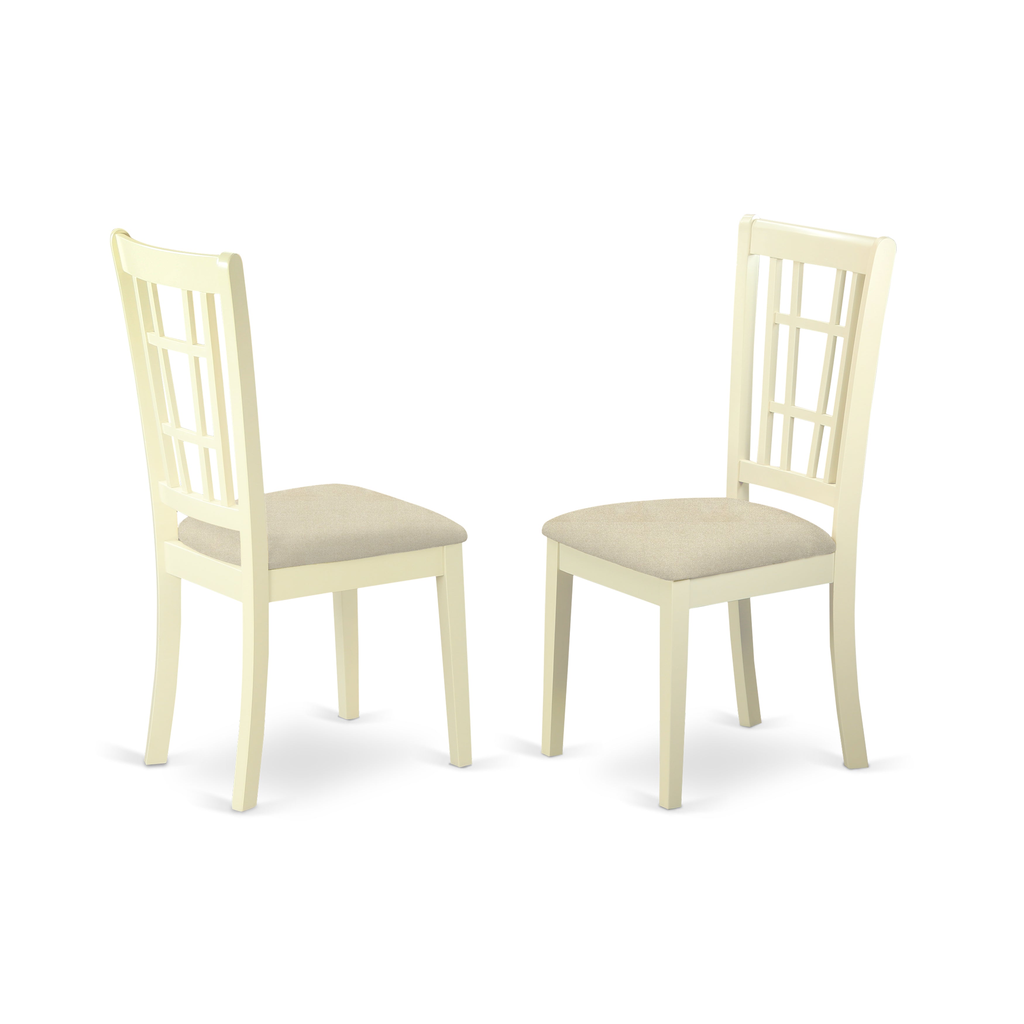 LGNI7-BMK-C 7 PC Kitchen Table set with a Table and 6 Dining Chairs in Buttermilk and Cherry