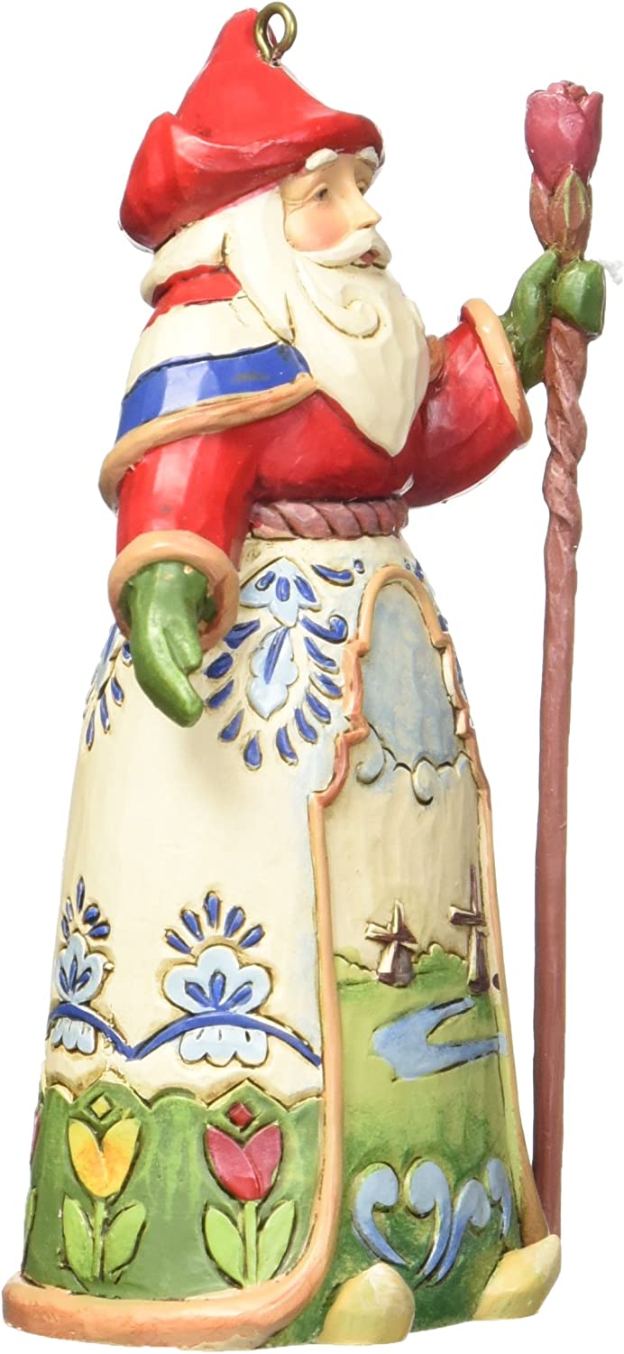 Jim Shore Heartwood Creek Dutch Santa Stone Resin Hanging Ornament