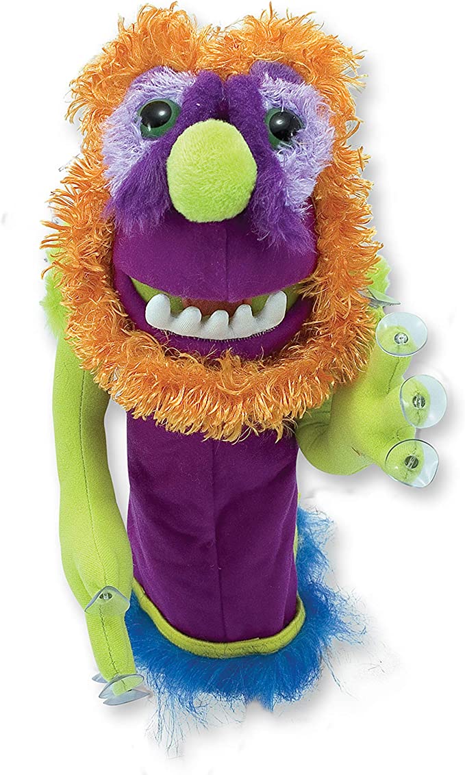 Melissa & Doug Make-Your-Own Fuzzy Monster Puppet Kit W/ Carrying Case 30 pcs
