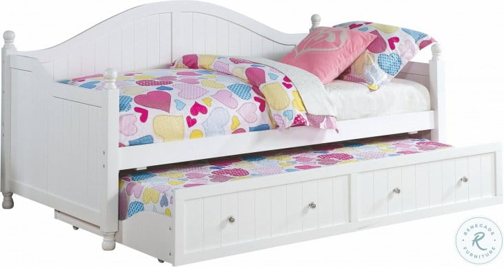 Arched Camel Back DesignTwin Daybed With Trundle White